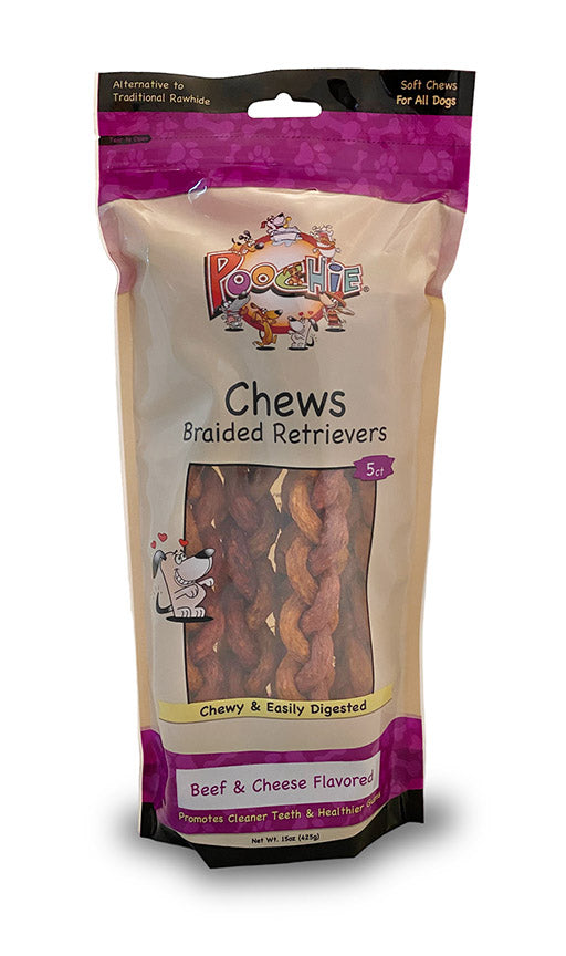 Poochie 5 Count Braided Sticks
