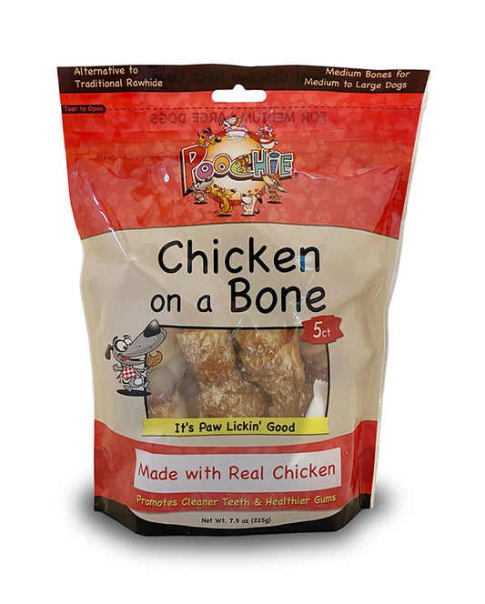 Poochie 5 Count Chicken On A Bone