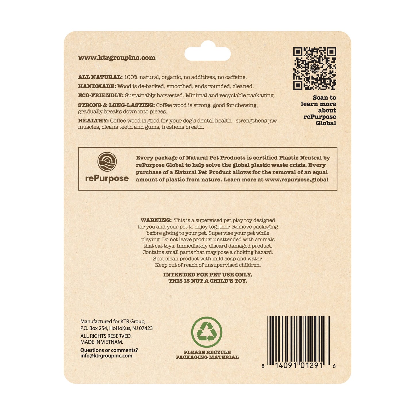 Natural Pet Large Coffee Wood