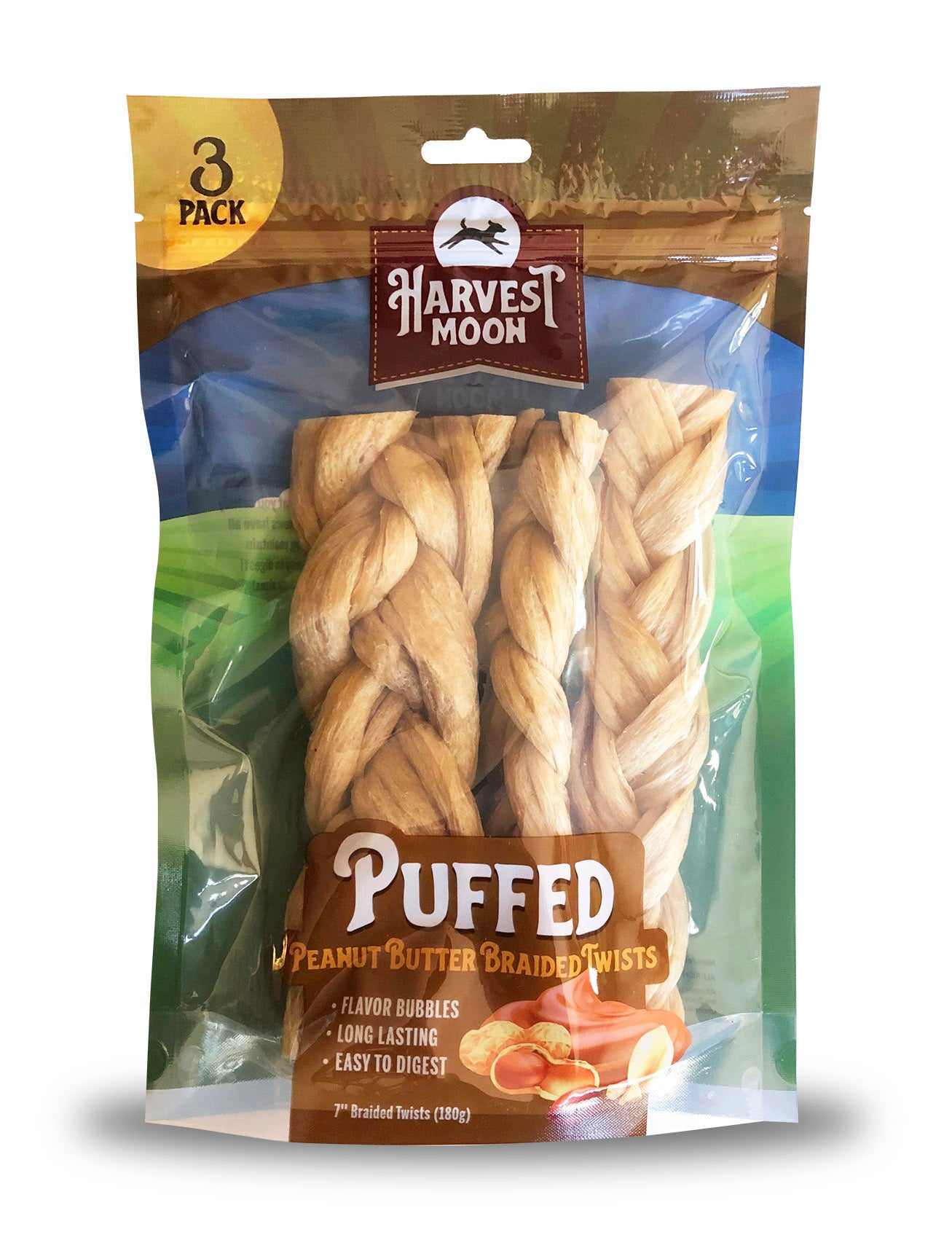 Harvest Moon 3 Count Puffed Braided Twists