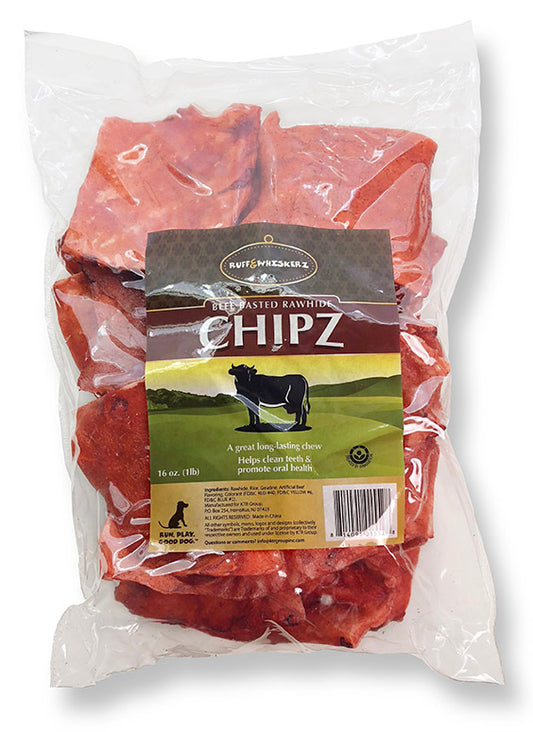 Ruff & Whiskerz 1lb Beef Basted Chips