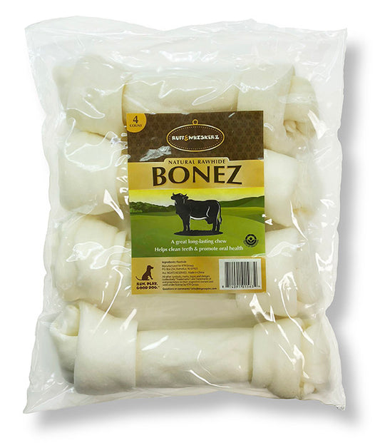 Ruff & Whiskerz 9-10" 4 Count Natural Bones