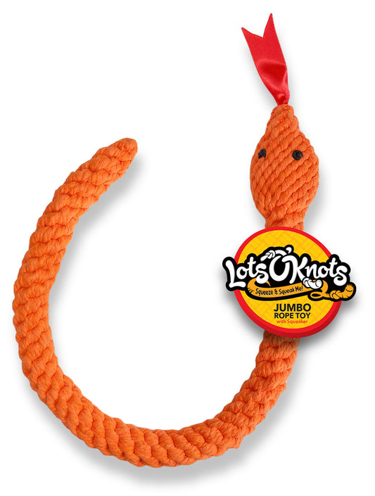 Lots O' Knots Jumbo Orange Snake