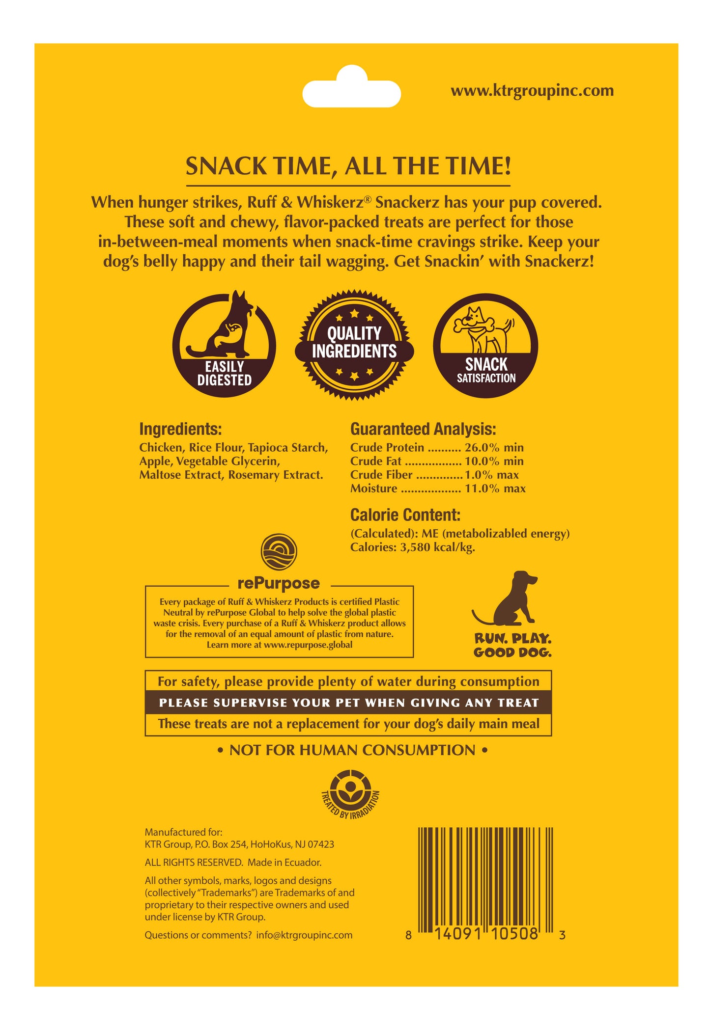 Ruff & Whiskerz Snackerz Chicken & Apple Tenders