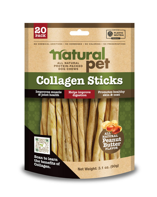 Natural Pet 20 Count Collagen Twist Sticks