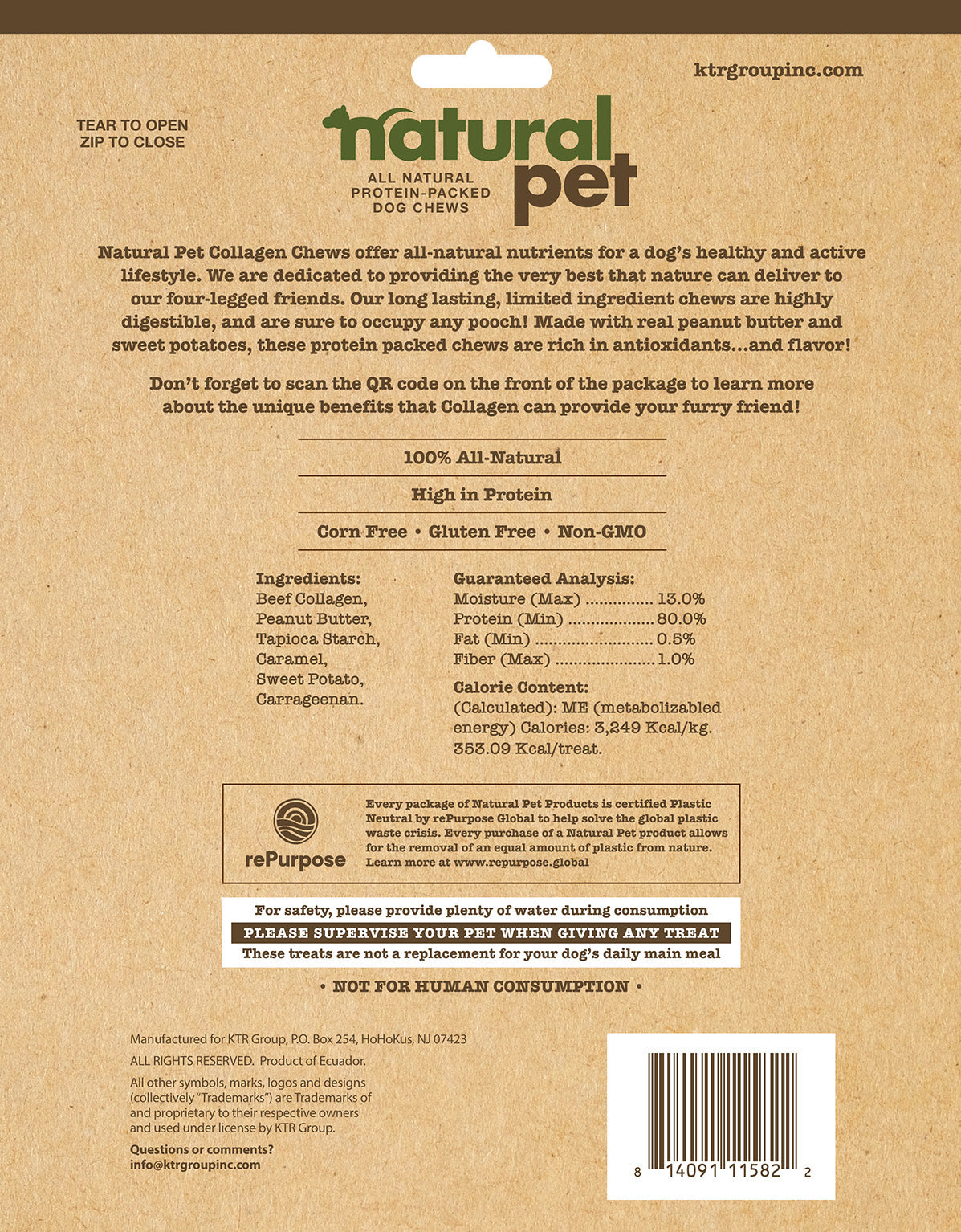 Natural Pet 3 Count Collagen Bones With Sweet Potato