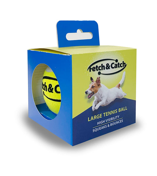 Fetch & Catch 4" Squeaky Tennis Ball
