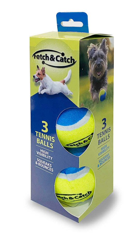 Fetch & Catch 3 Count Tennis Balls