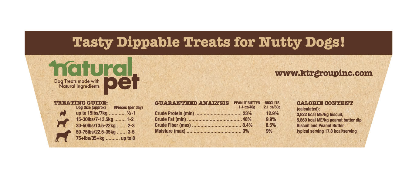 Natural Pet Carob & Peanut Butter Doggie Dippers