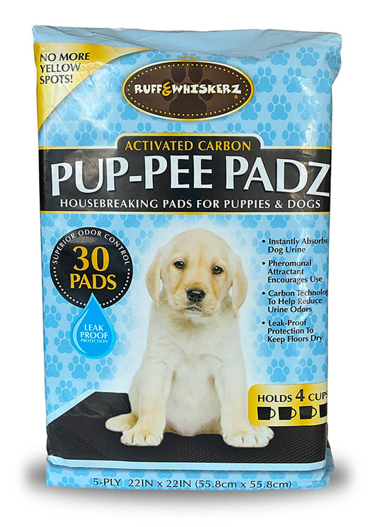 Ruff & Whiskerz 30 Count Charcoal Activated Pup-Pee Pads