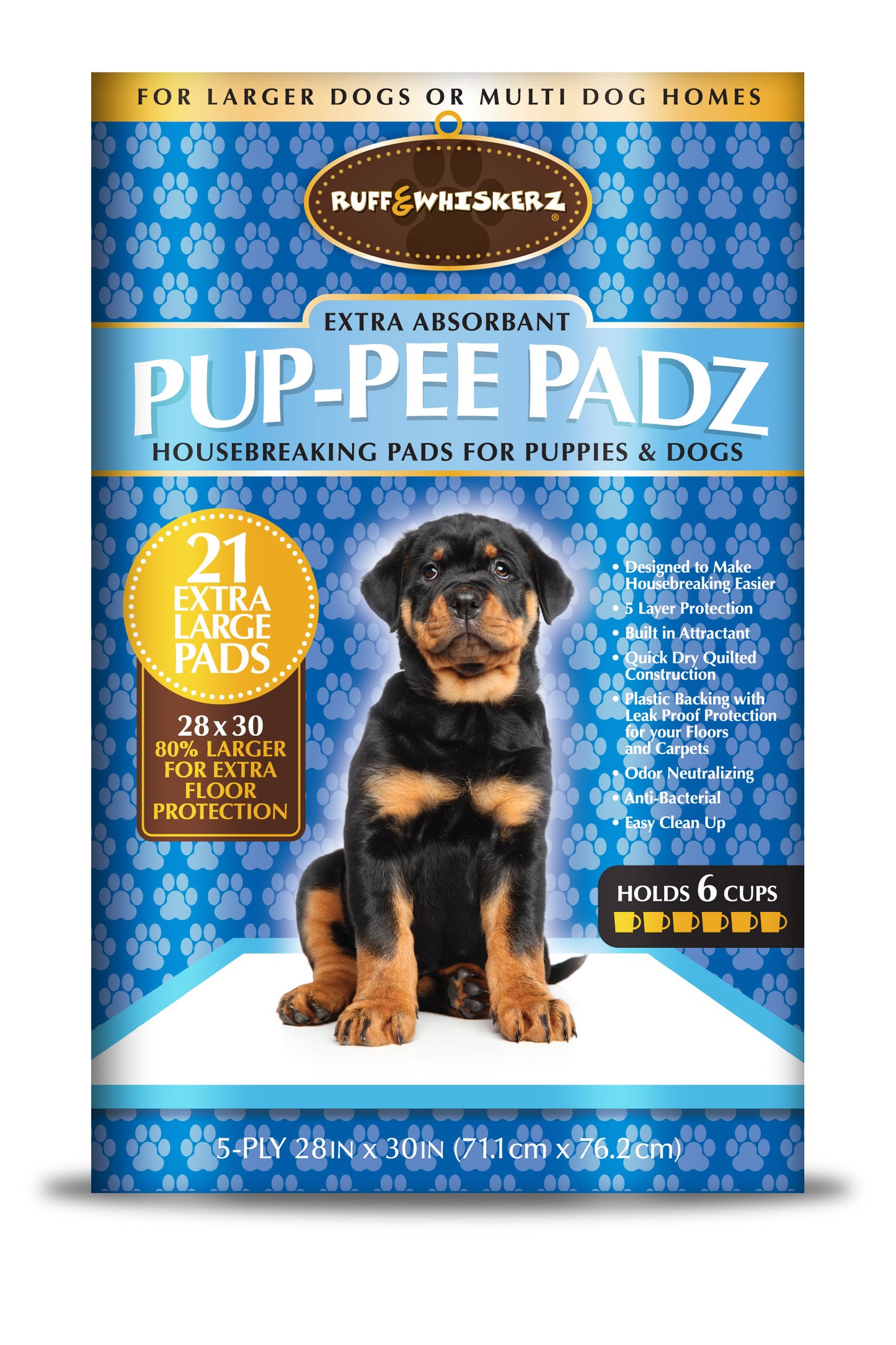Ruff & Whiskerz XL 21 Count Pup-Pee Pads