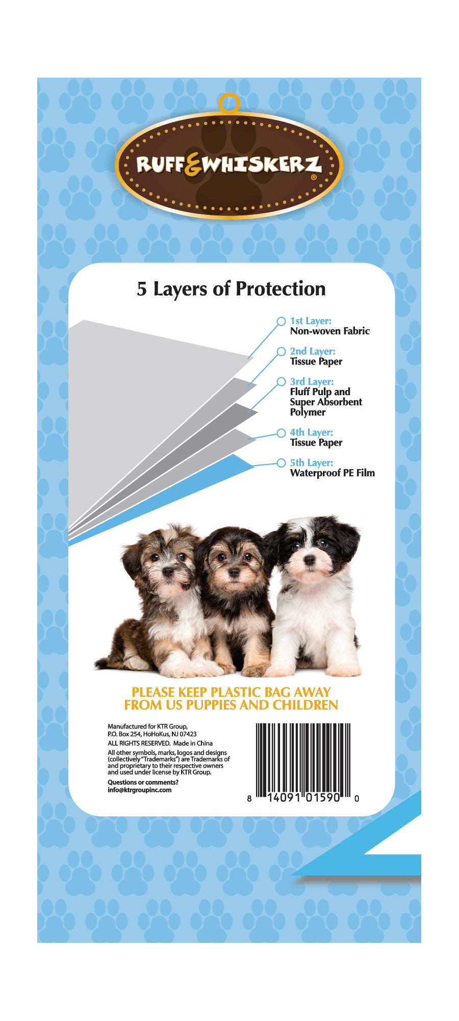 Ruff & Whiskerz 50 Count Pup-Pee Pads