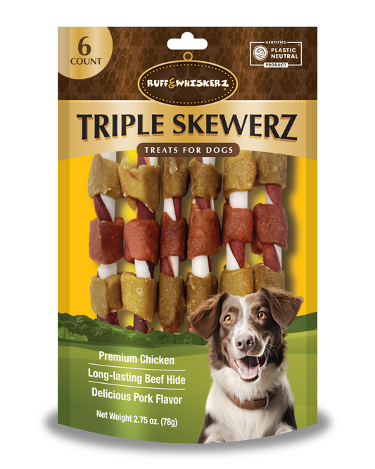 Ruff & Whiskers Triple 6 Count Skewerz