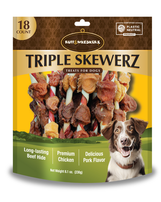 Ruff & Whiskerz Triple Skewerz 18 Count