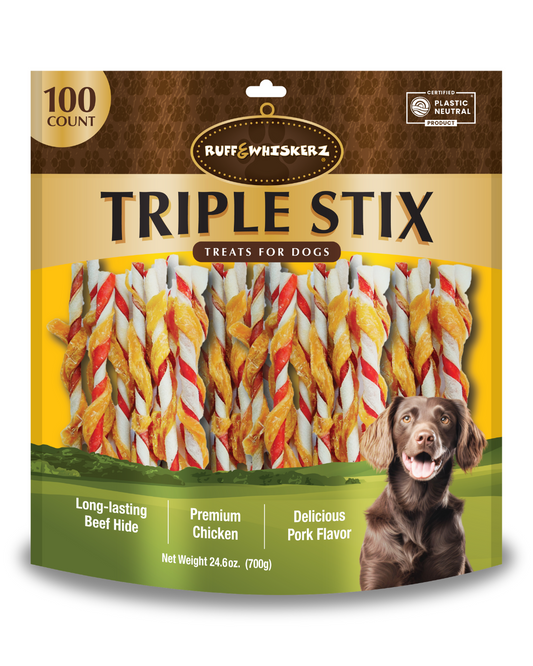 Ruff & Whiskerz 100 Count Triple Stix