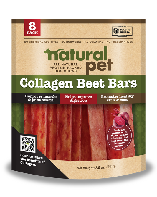 Natural Pet 8 Count Collagen Beet Bars