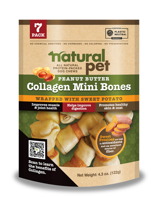 Natural Pet 7 Count Collagen Mini Bones With Sweet Potato
