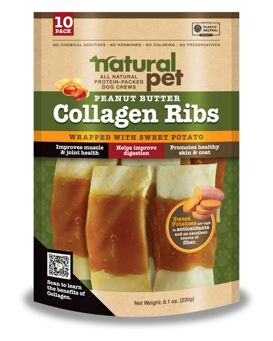 Natural Pet 10 Count Collagen Ribs With Sweet Potato