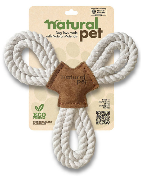 Natural Pet Leather Tri Flyer