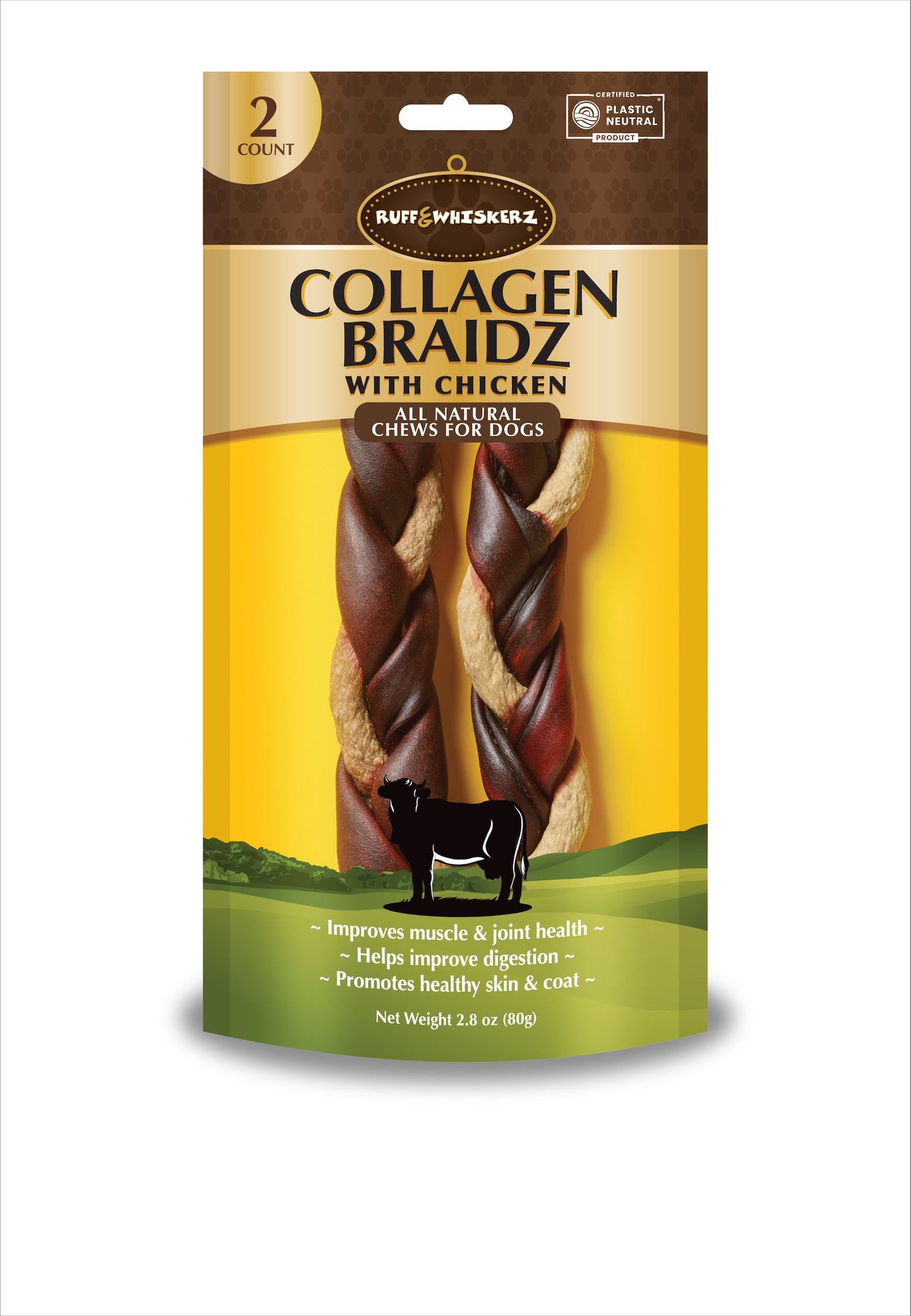 Ruff & Whiskerz Collagen Braids With Chicken