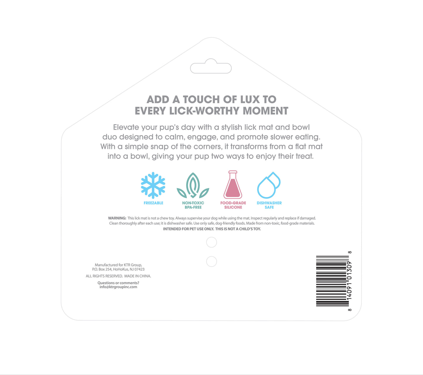 Lux Pup Lick Mat Plate- Cream