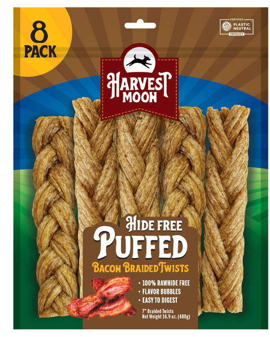 Harvest Moon 8 Count Puffed Braided Bacon Twists