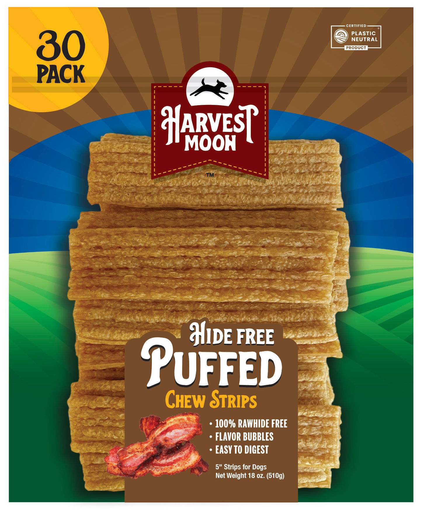 Harvest Moon 30 Count Puffed Bacon Strips