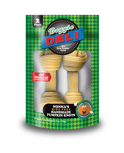 Doggie Deli 2 Count Hide Free Pumpkin Knots