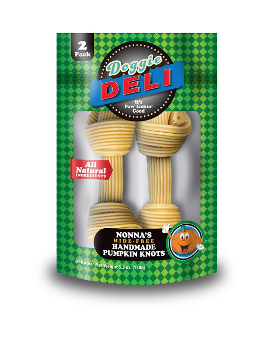 Doggie Deli 2 Count Hide Free Pumpkin Knots