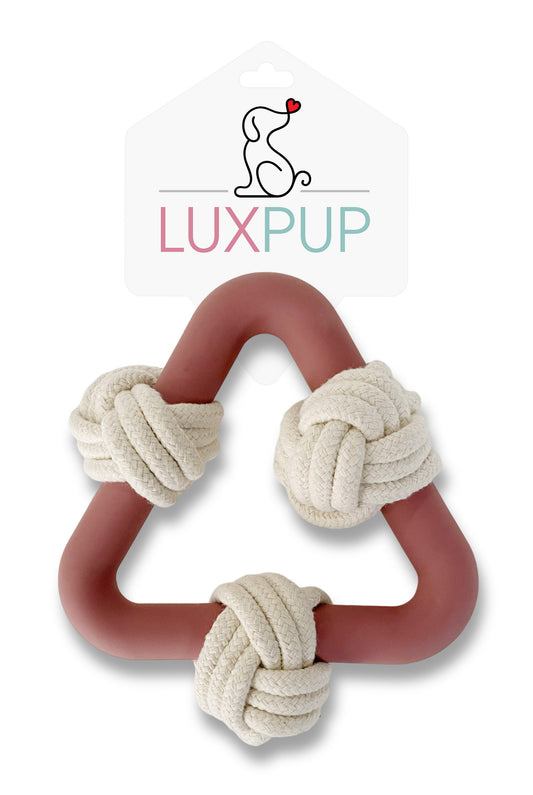 Lux Pup Triangle With Rope- Pink
