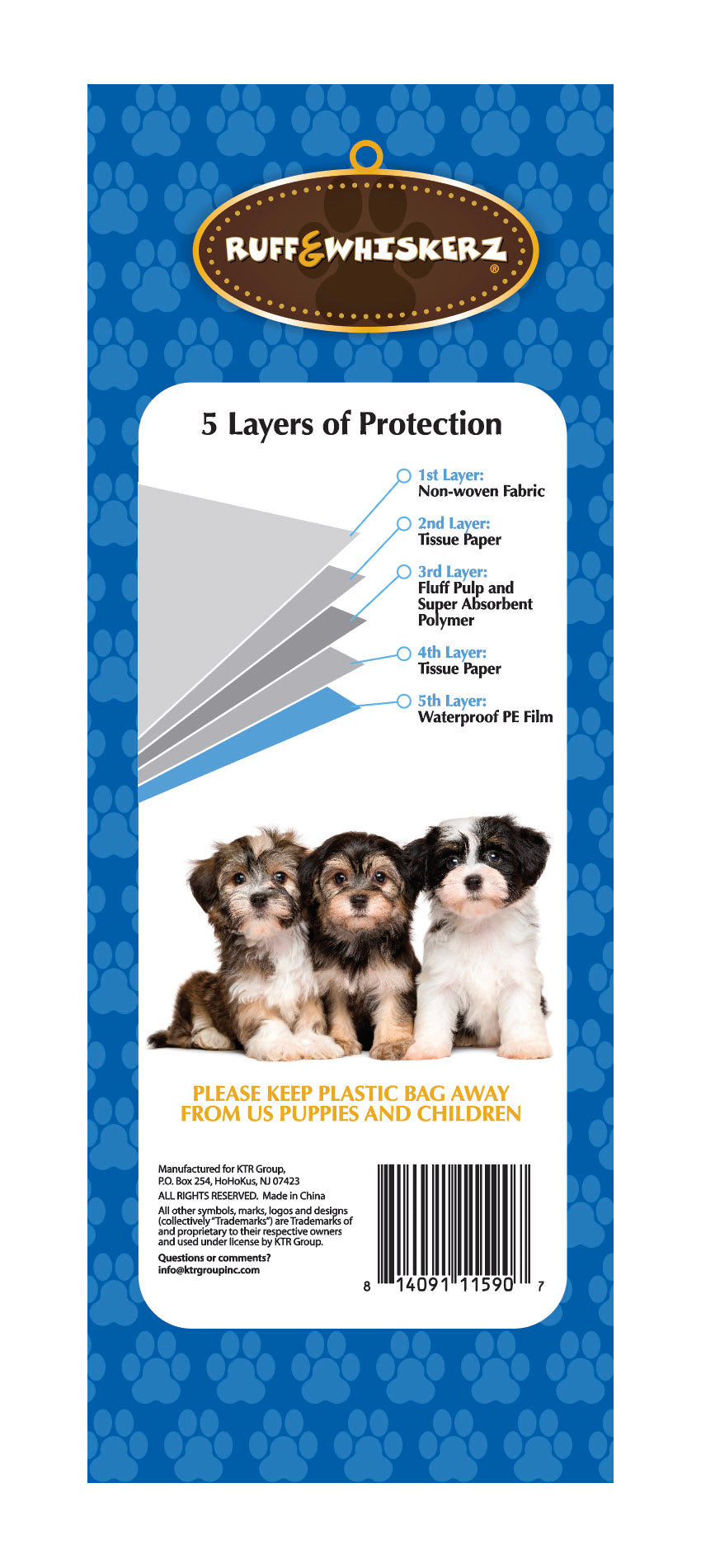 14x20etc Ruff Pad Ruff & Whiskerz 18 Count Jumbo Pads – KTR Group Inc